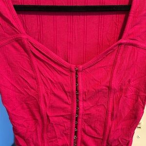 Vibrant Pink Ribbed Top